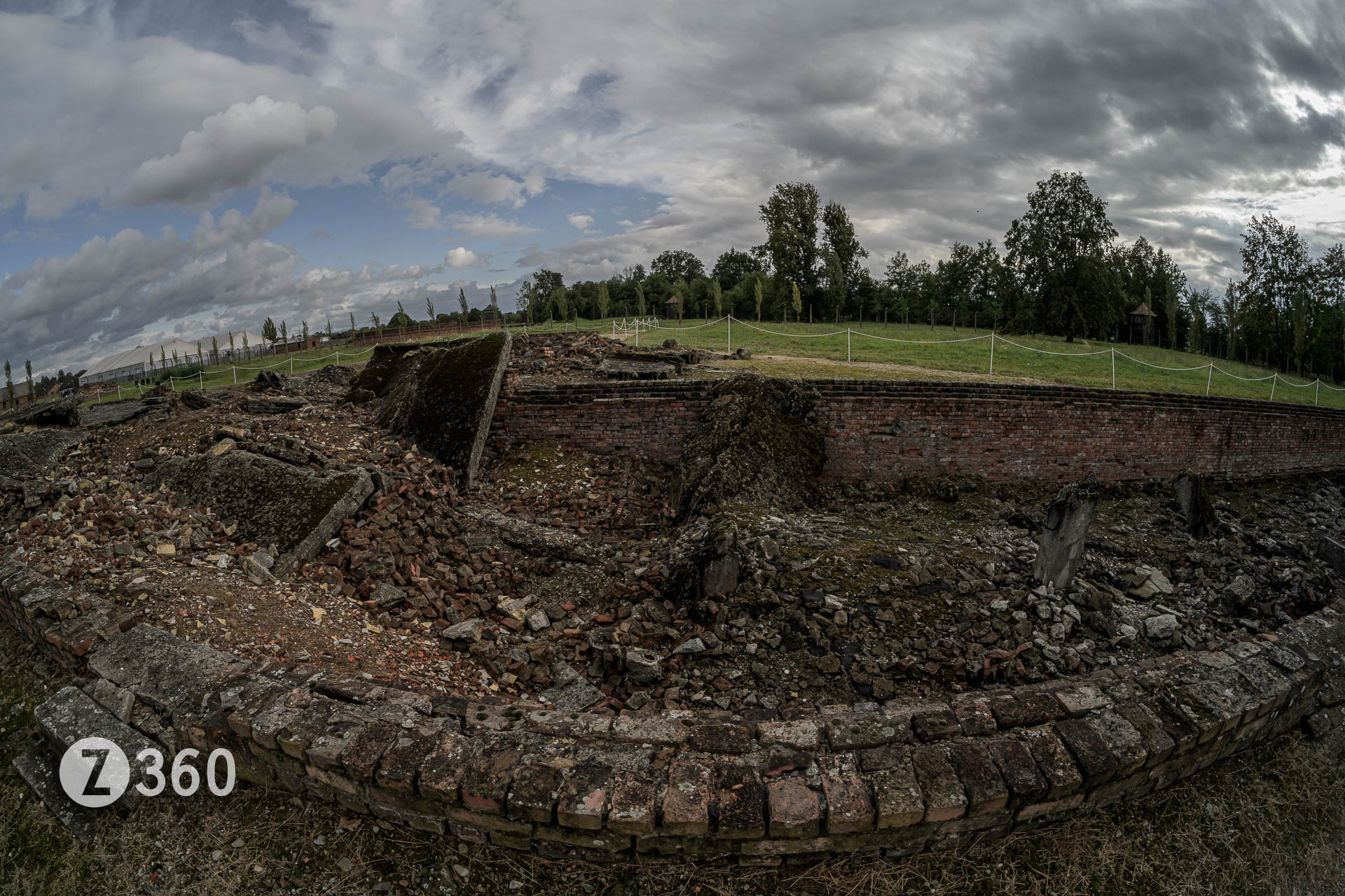Only the foundations of the other 3 Gas Chambers remain at Birkenau
