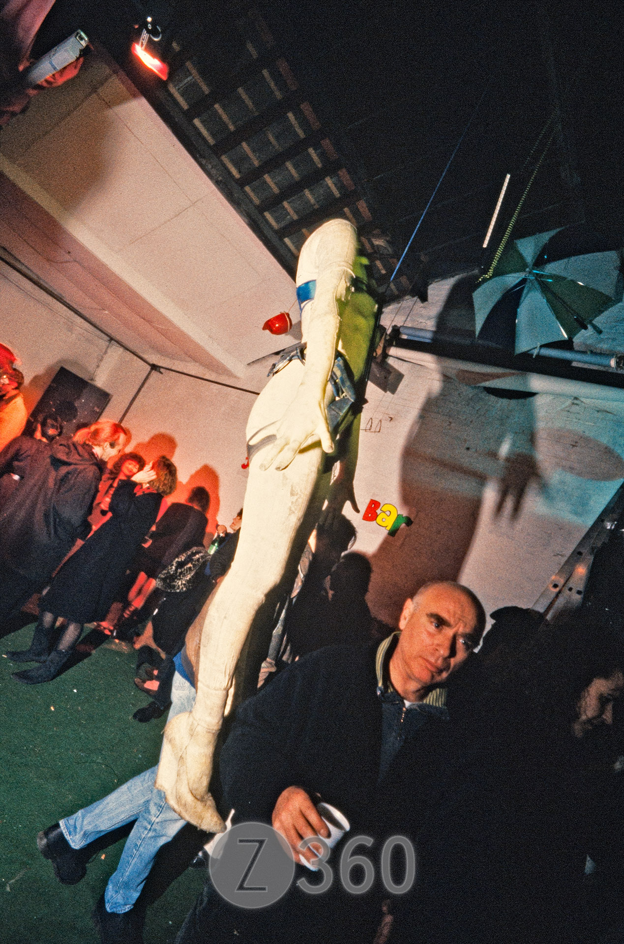 Ken Campbell at Take Off Party 1988