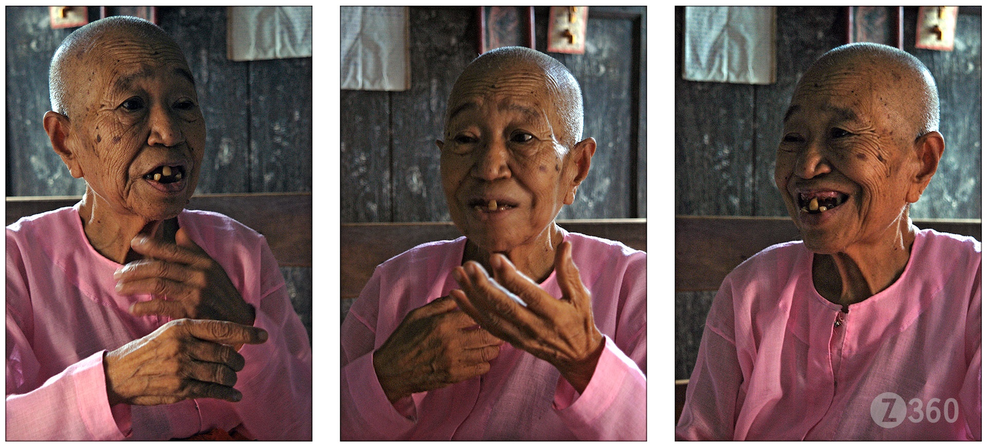 87 year old Abbess in Sagaing, Burma: 2009