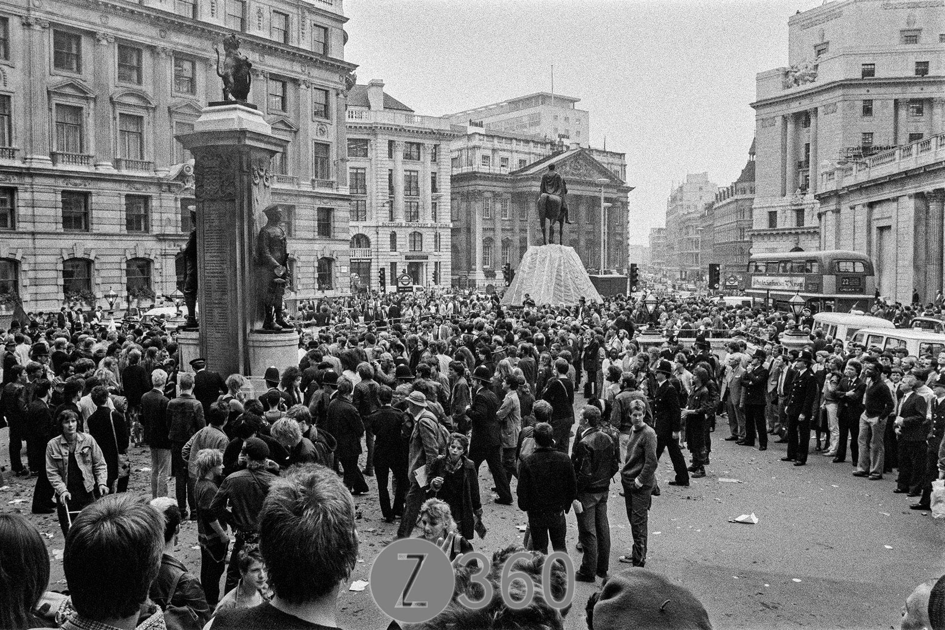 Protestors and Police at The Royal Exchange