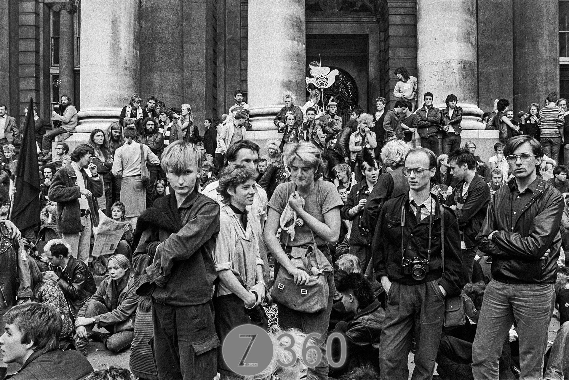 Protestors dominate The Royal Exchange