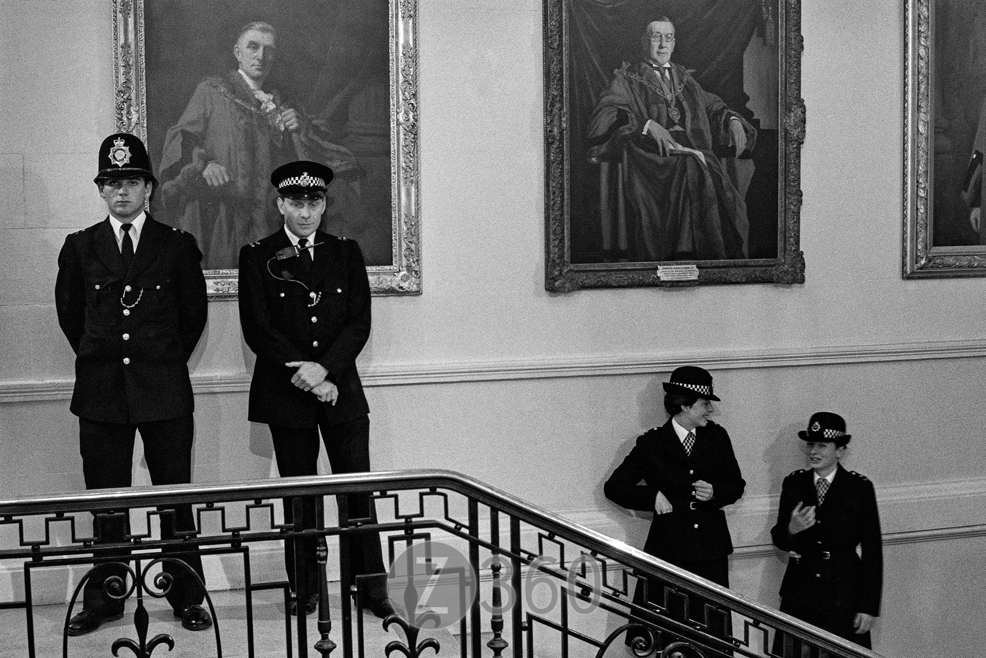 Police on the Stairs to the Chamber