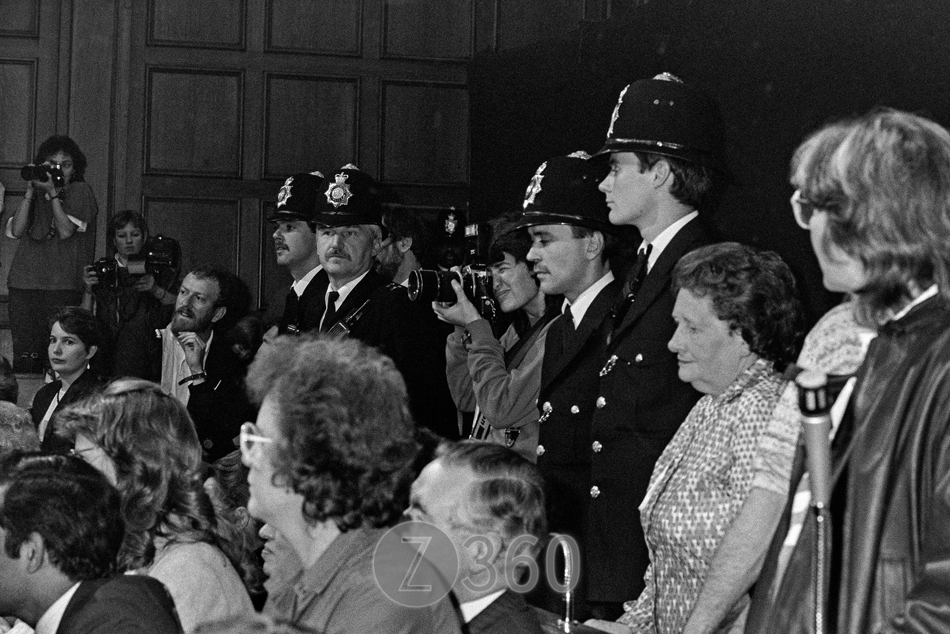 Crowd in the Council Chamber